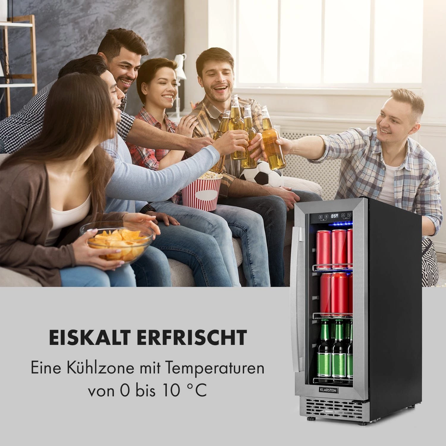 Klarstein Getränkekühlschrank TK15-Beerlager-56 10034269, 82 cm hoch, 29.5 cm breit
