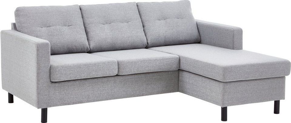 ATLANTIC home collection Ecksofa Tea L-Form, Ecksofa, frei im Raum stellbar und