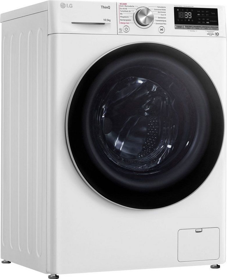LG Waschmaschine F6WV710P1, 10,5 kg, 1600 U/min, TurboWash® - Waschen in nur 39