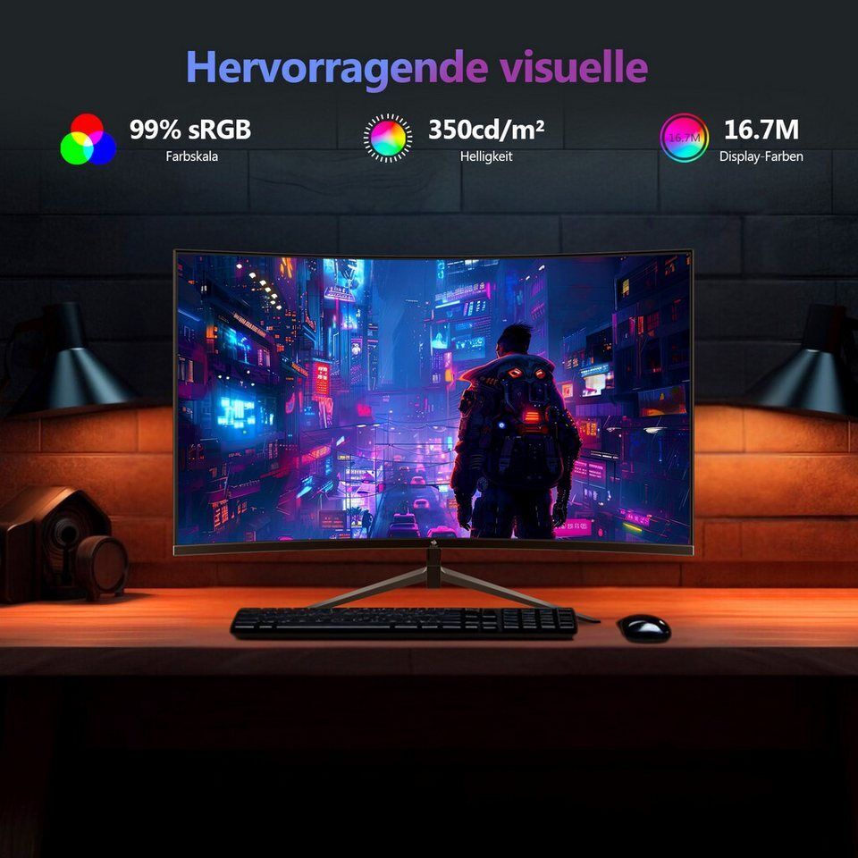 Z-EDGE LED Curved-Gaming-Monitor (69 cm/27 ", FHD 1920x1080 px, HD, 1 ms Reaktio