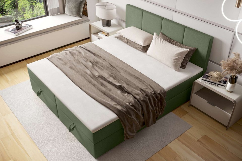 99rooms Boxspringbett Alvaro (Schlafzimmerbett, Bett), 140/160/180x 200 cm, mit