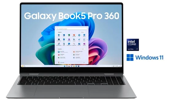 Samsung Book5 Pro 360 16''  Ultra7 16 GB + 1 TB Notebook (40,6 cm/16 Zoll, Intel Core Ultra 7