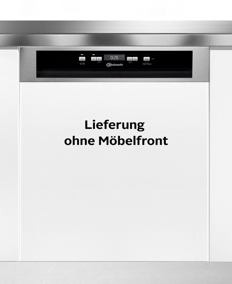 BAUKNECHT teilintegrierbarer Geschirrspüler OBBC Ecosilent 9760, 9,5 l, 14 Maßge