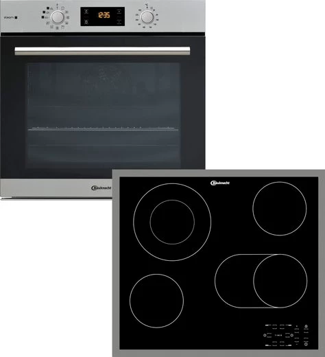 BAUKNECHT Backofen-Set BAKO 700 STEAM, mit 2-fach-Teleskopauszug, Dampffunktion, PowerHeißluft