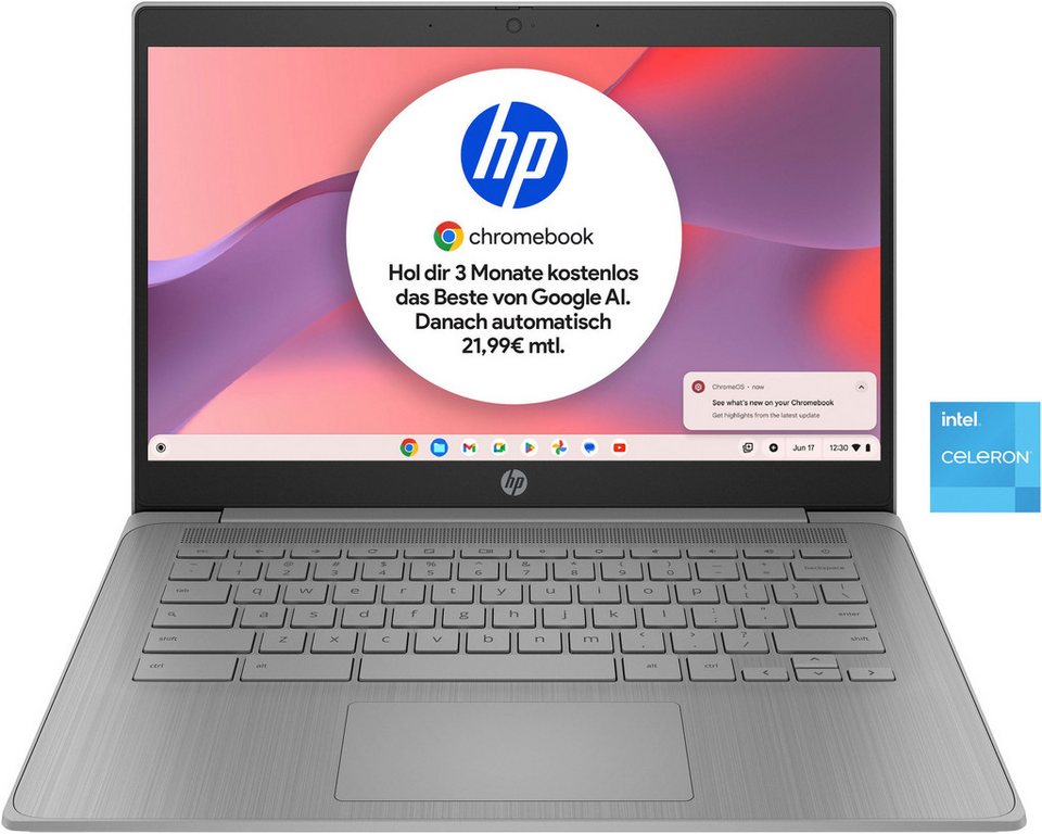 HP 14a-ne1210ng Chromebook (35,6 cm/14 Zoll, Intel Celeron N450, UHD Graphics, 6