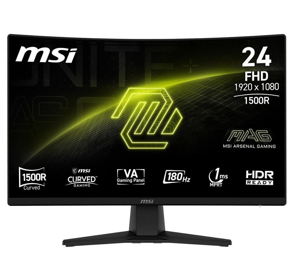 MSI MAG 242C Gaming-Monitor (59,9 cm/24 ", 1920 x 1080 px, Full HD, 1 ms Reaktio
