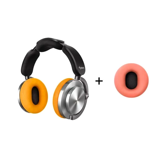 DYSON Dyson OnTrac™ Aluminium/Gelb mit Ohrpolstern in Blush Rosa Over-Ear-Kopfhörer (Bluetooth)