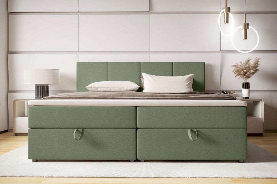 99rooms Boxspringbett Alvaro (Schlafzimmerbett, Bett), 140/160/180x 200 cm, mit