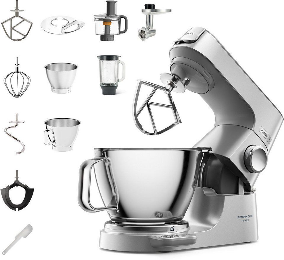 KENWOOD Küchenmaschine Titanium Chef Baker KVC85.594SI, 1200 W, 5 l Schüssel, in