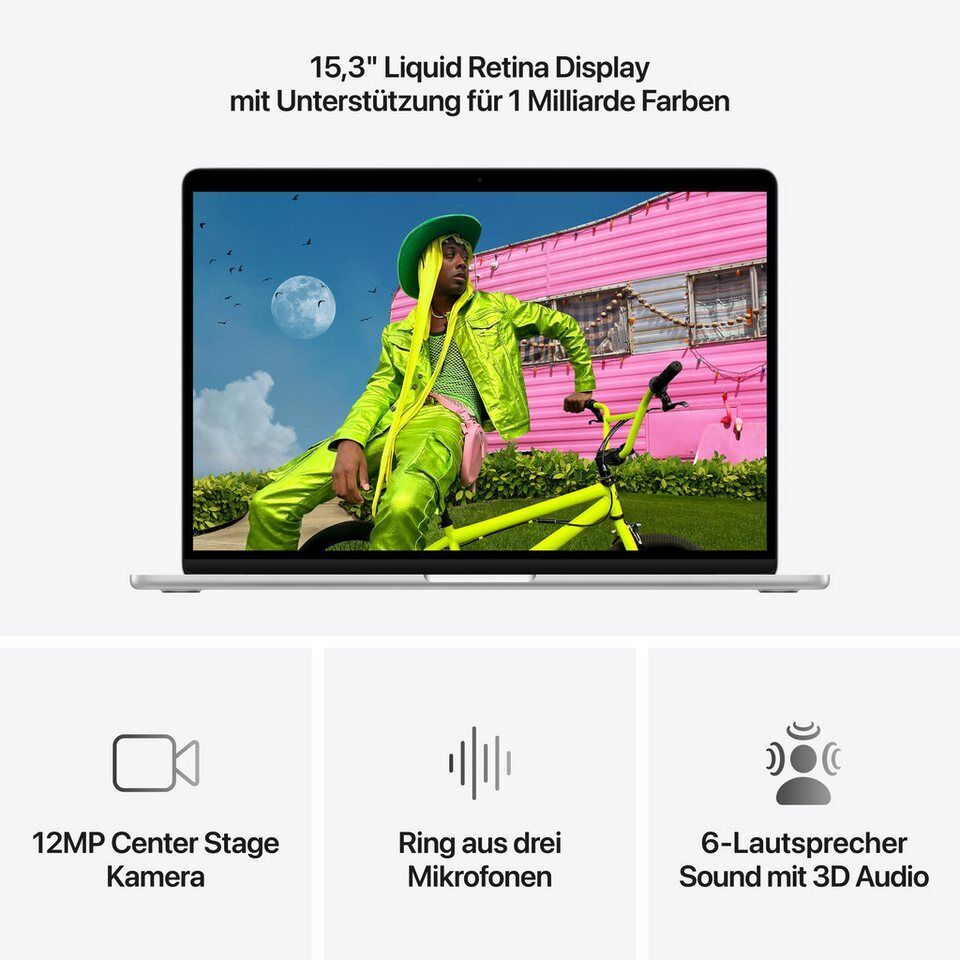 Apple 15-inch MacBook Air Notebook (38,91 cm/15,3 Zoll, Apple M5, 10-Core GPU, 5
