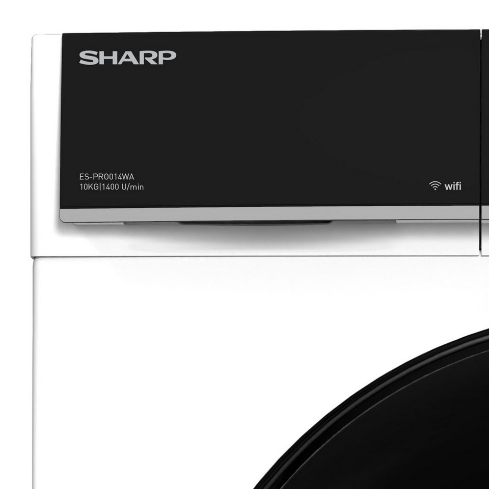 Sharp Waschmaschine ES-PRO014WA-DE, 10 kg, 1400 U/min, Schaumschutz, WaveCabinet