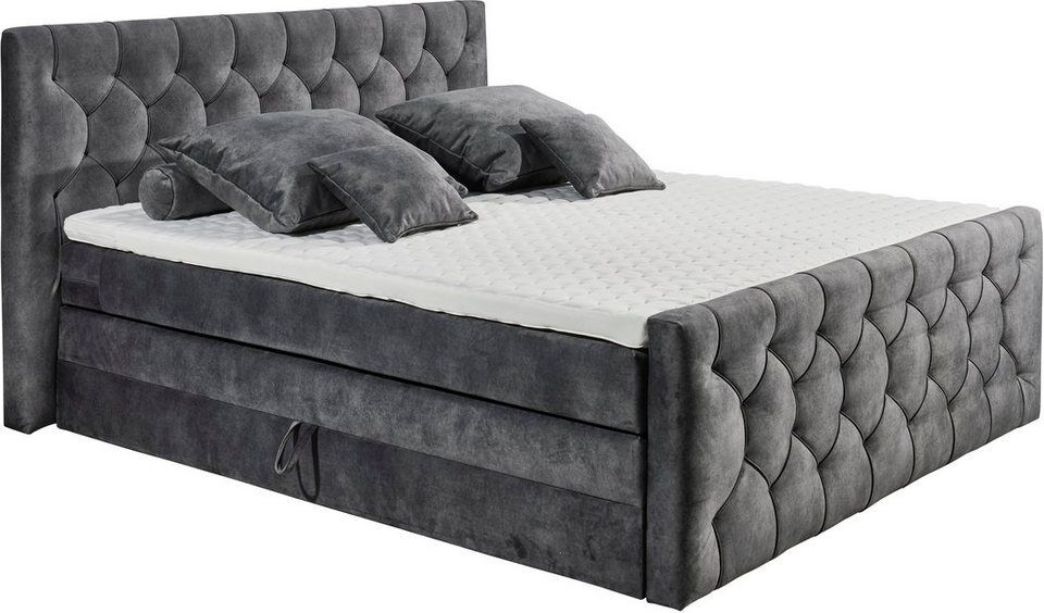 ED EXCITING DESIGN Boxspringbett "Cashfield", inkl. zwei Bettkästen & Topper, er