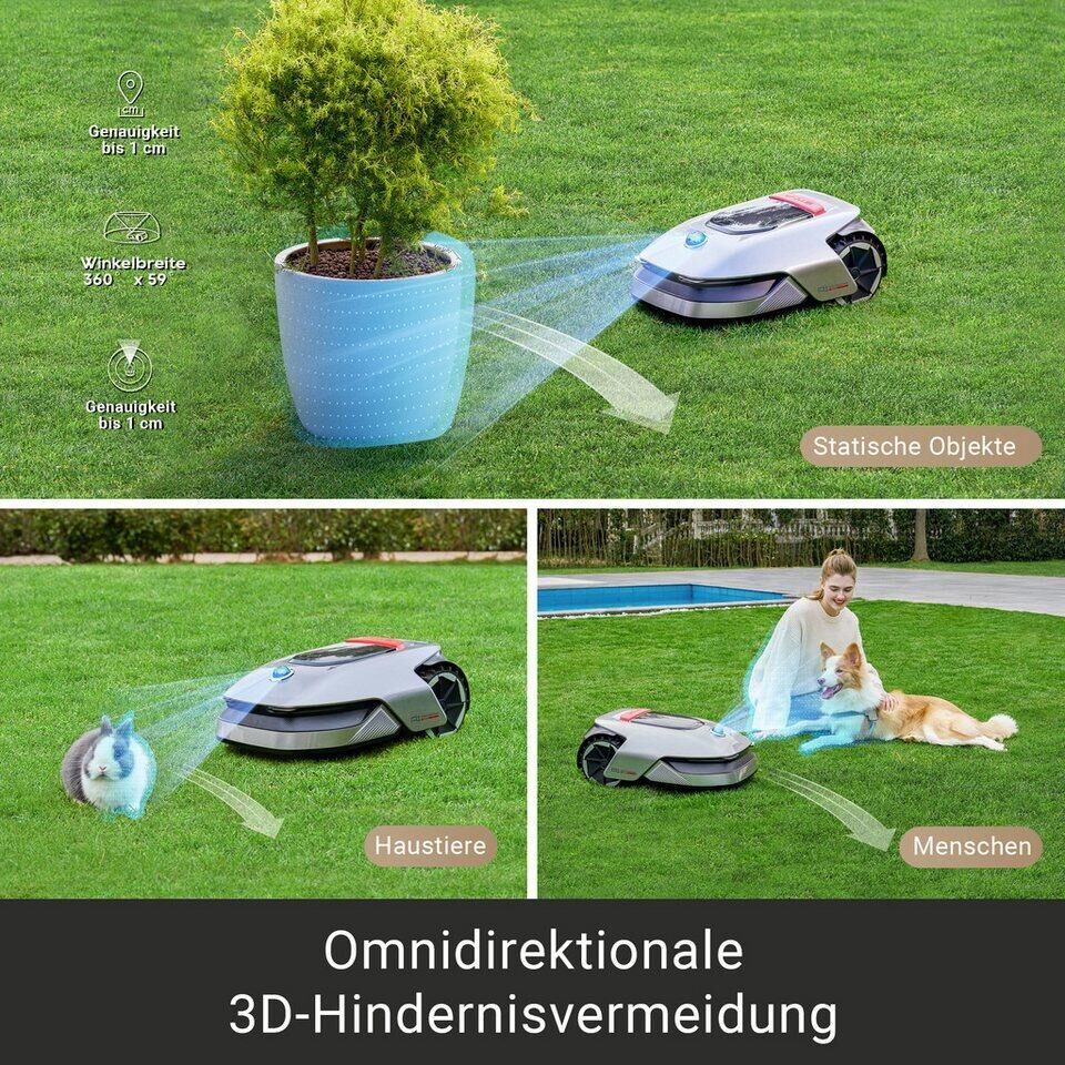 Dreame Rasenmähroboter Mower A1, bis 2000 m² Rasenfläche, benötigt kein Begrenzu
