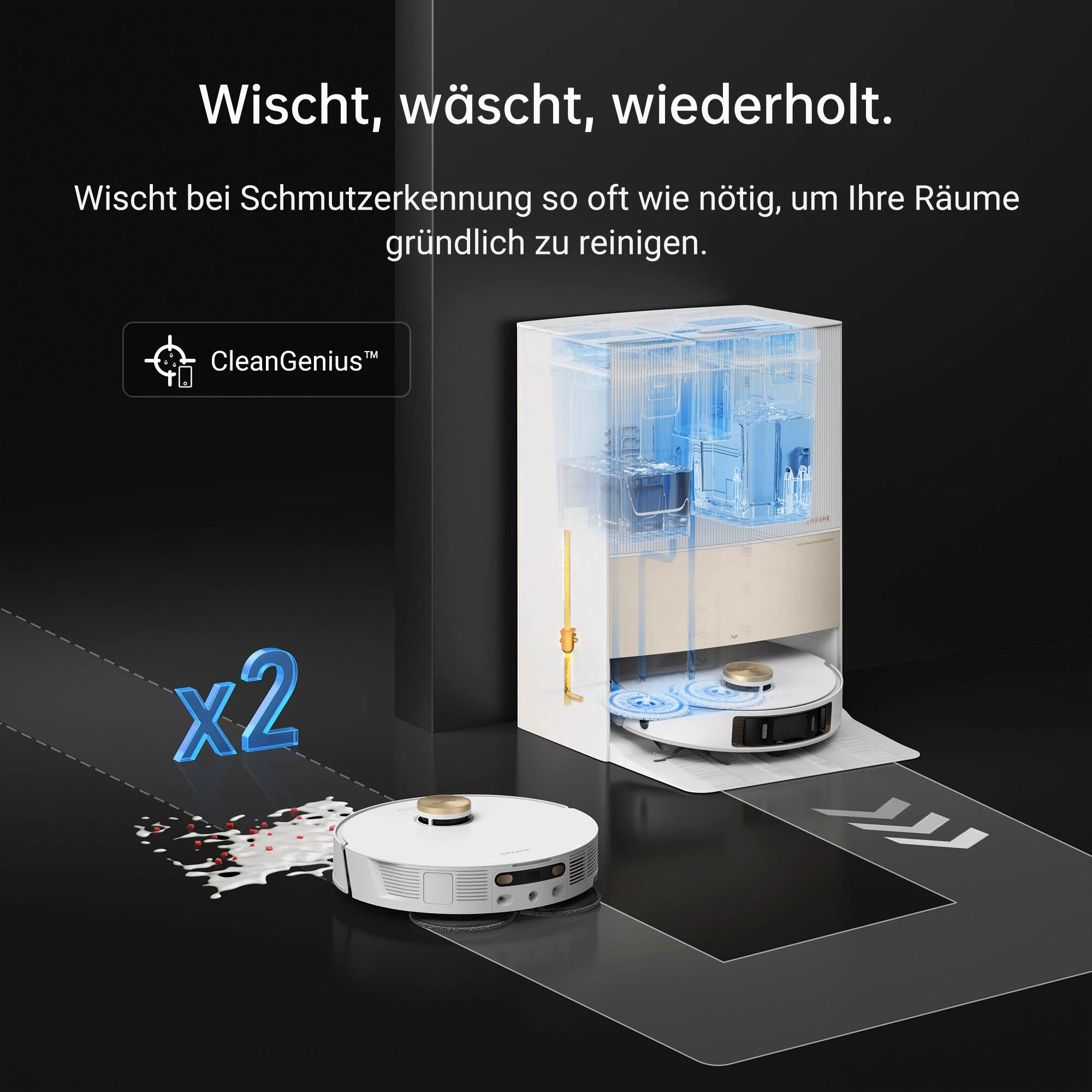Dreame Saugroboter L20 Ultra complete, leistungsstarke Saug- und kraftvolle Wischfunktion