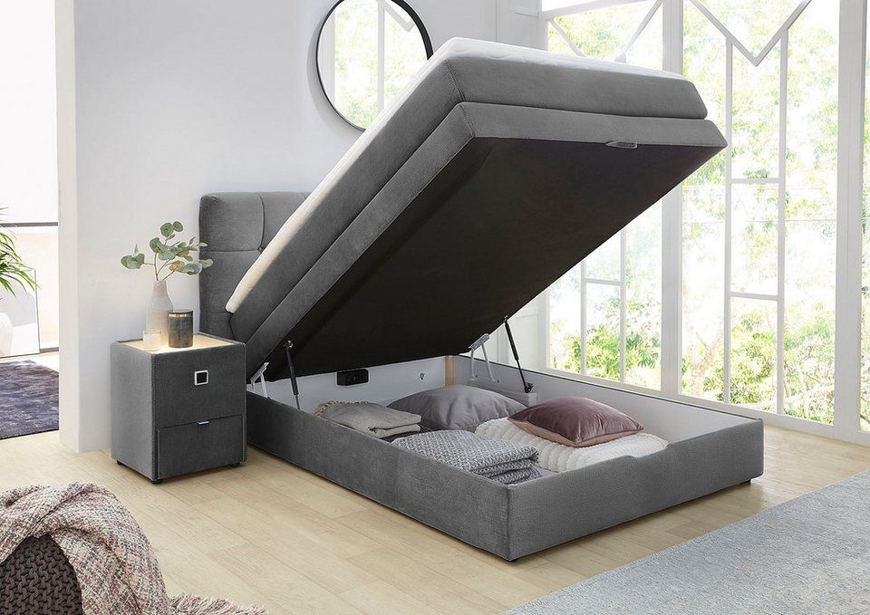 Jockenhöfer Gruppe Boxspringbett Amy, mit Bettkasten und Kaltschaum-Topper, erhä