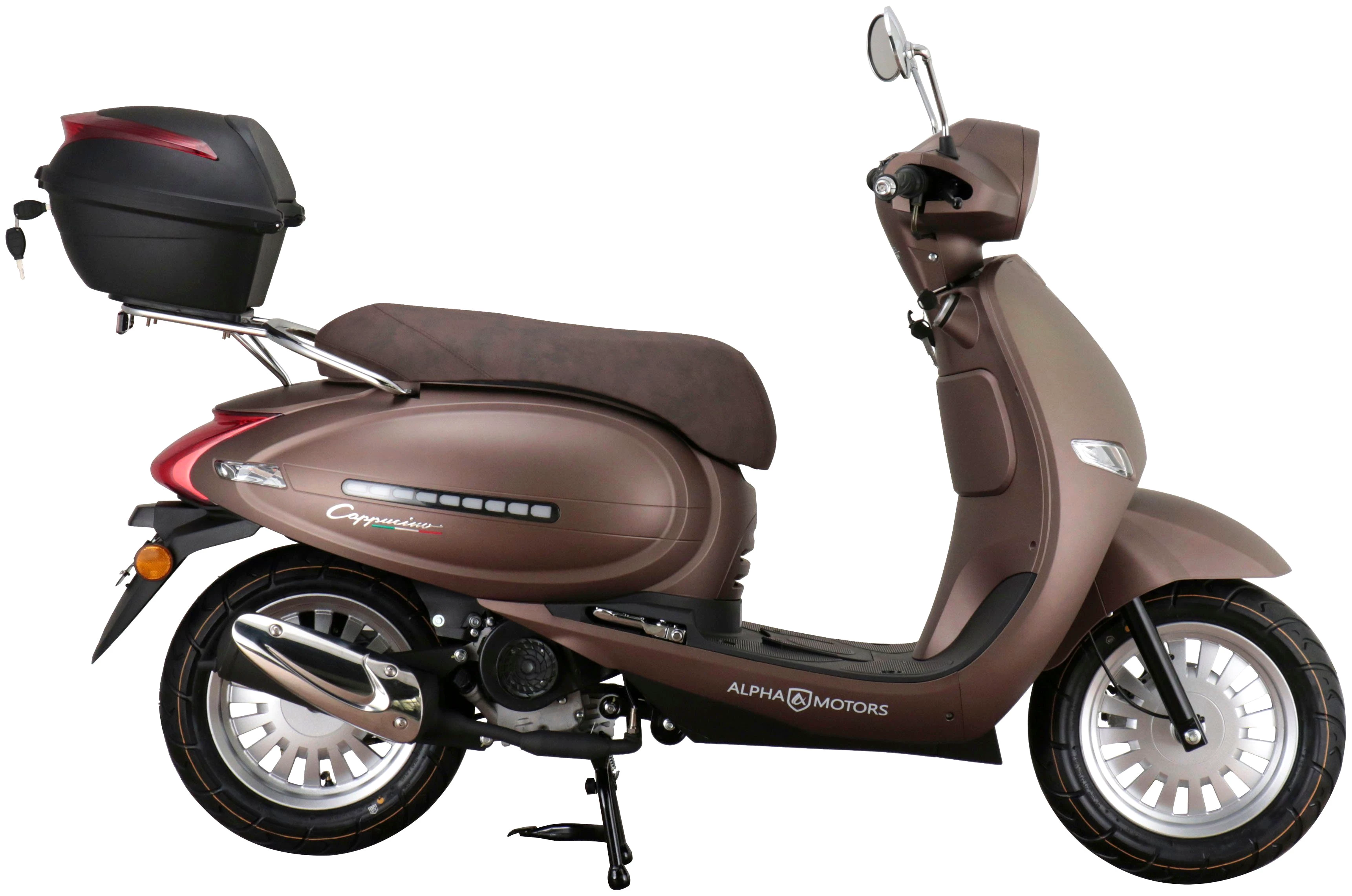 Alpha Motors Motorroller Cappucino, 50 ccm, 45 km/h, Euro 5, inkl. Topcase