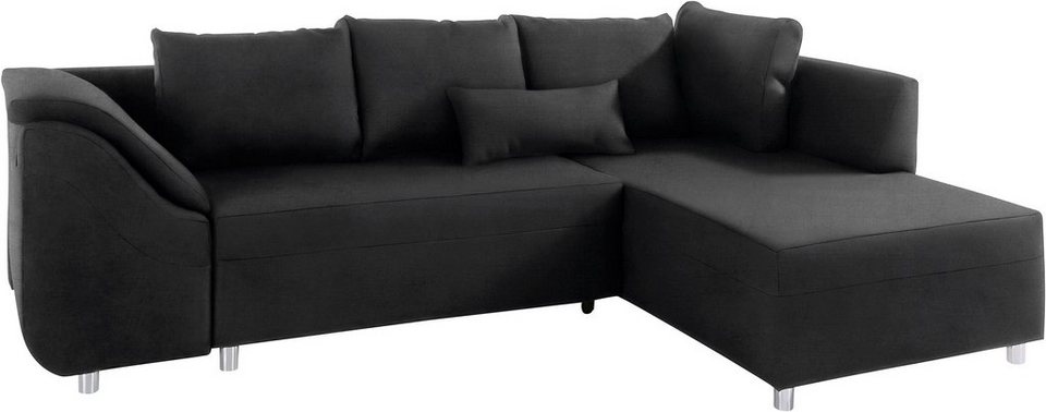 COLLECTION AB Ecksofa Sally L-Form, mit und ohne Bettfunktion, inklusive loser R