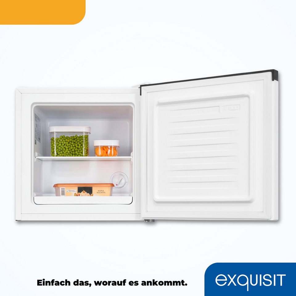 exquisit Gefrierschrank GB40-050C weiss, 49,5 cm hoch, 47,5 cm breit, Kompakt &