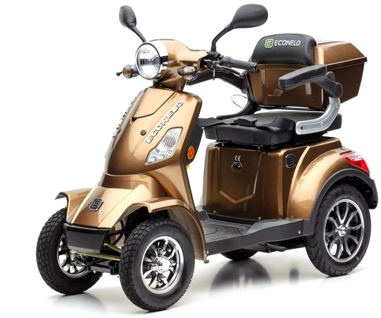 ECONELO Elektromobil Seniorenmobil J4000, 1000 W, 25 km/h, (mit Topcase)