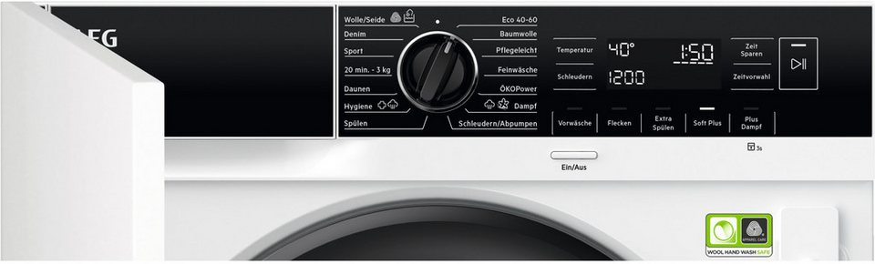 AEG Einbauwaschmaschine 8000 LR8BI7480, 8 kg, 1400 U/min, PowerClean: Vollständi