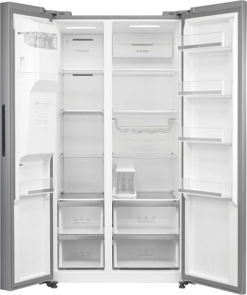 Hanseatic Side-by-Side HSBS17590CWEI, 179,3 cm hoch, 91 cm breit, mit Eis-, Crus