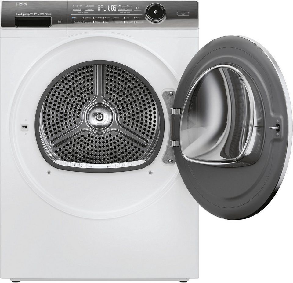 Haier Wärmepumpentrockner HD90-A3Q979U1, Smarte Bedienung via hOn App