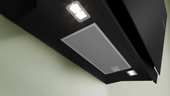 BOSCH Wandhaube DWK91LT60 DWK91LT60, Bosch Serie 8, 90 cm, Schwarz, Einbau