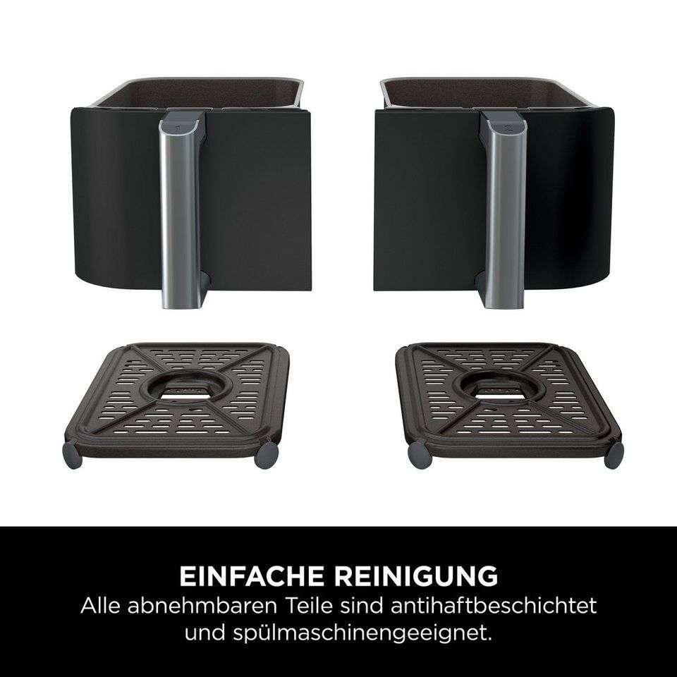NINJA Heißluftfritteuse AF200EU Ninja Foodi, 2400 W, 4-in-1 Dual Zone, 7,6 L