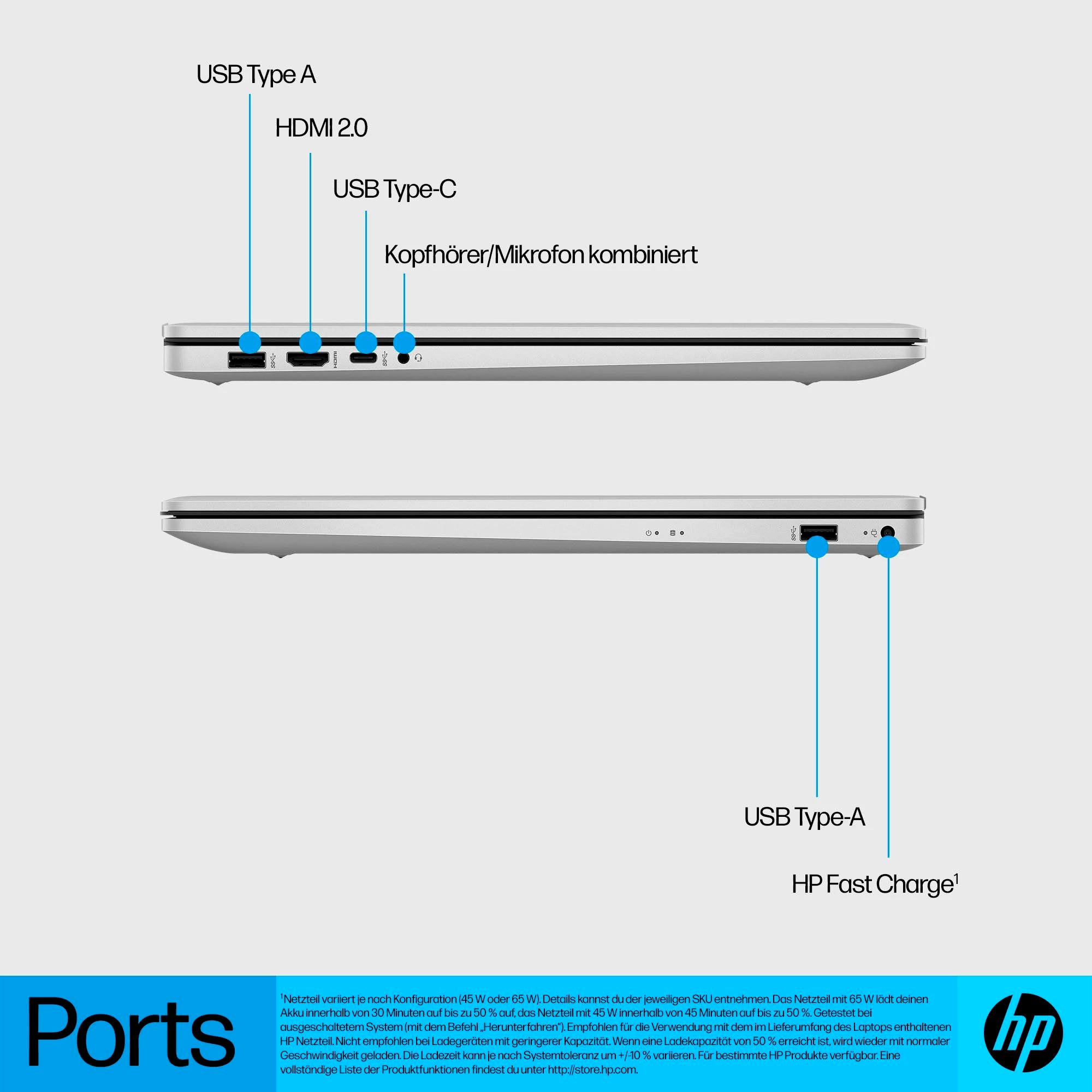 HP 17-cp2251ng Notebook (43,94 cm/17,3 Zoll, AMD Ryzen 5 7520U, 512 GB SSD)