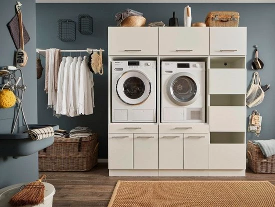 freiraum Waschmaschinenumbauschrank LAUNDREEZY in weiß - 185x200x67,5 (BxHxT)