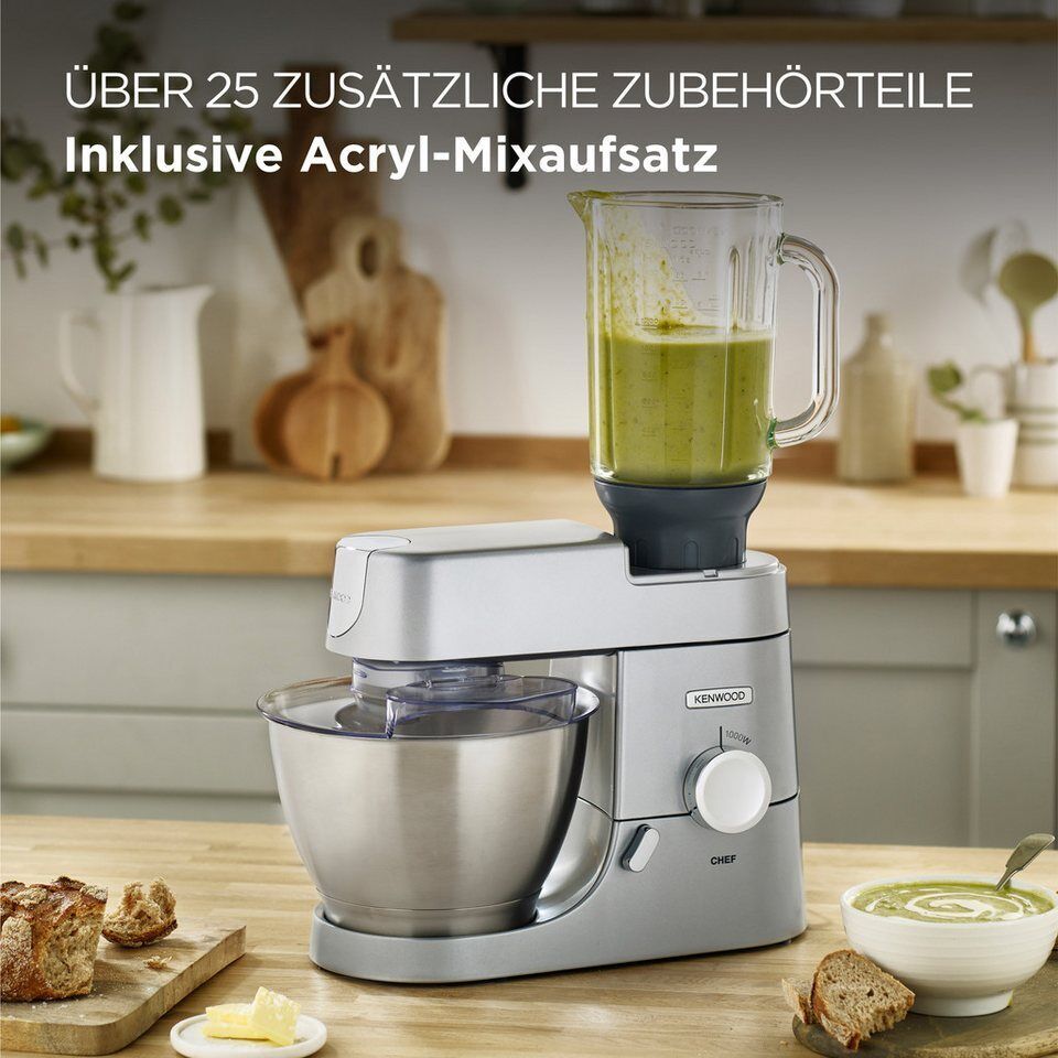 KENWOOD Küchenmaschine Chef KVC3110S, 1000 W, 4,6 l Schüssel
