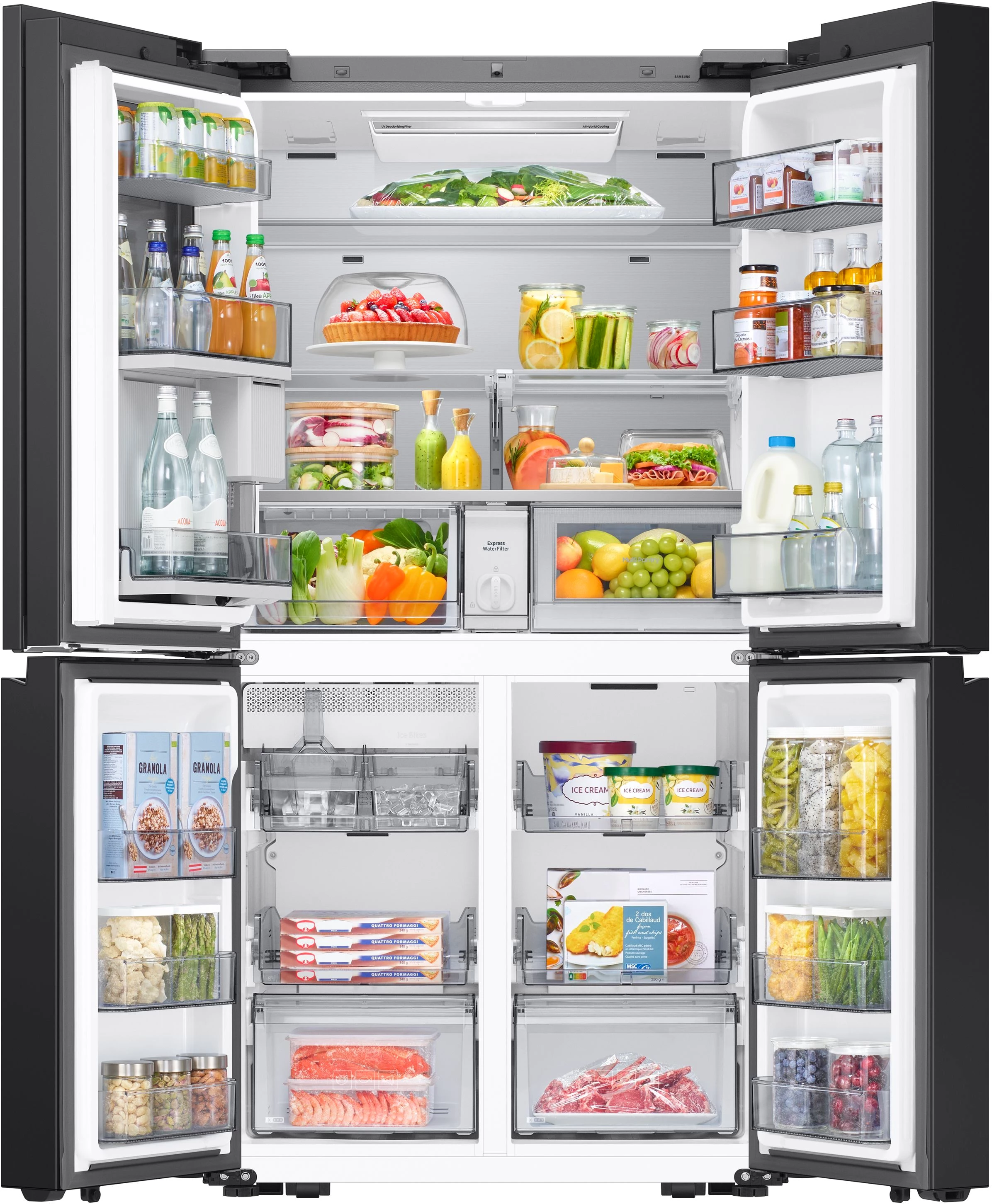 Samsung French Door RM94F RM90F67CECEF, 185,3 cm hoch, 91,2 cm breit