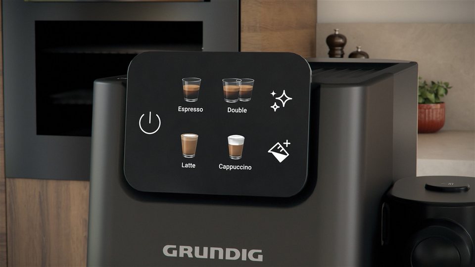 Grundig Siebträgermaschine KSM 6430, mit integriertem Milchbehälter, geeignet fü