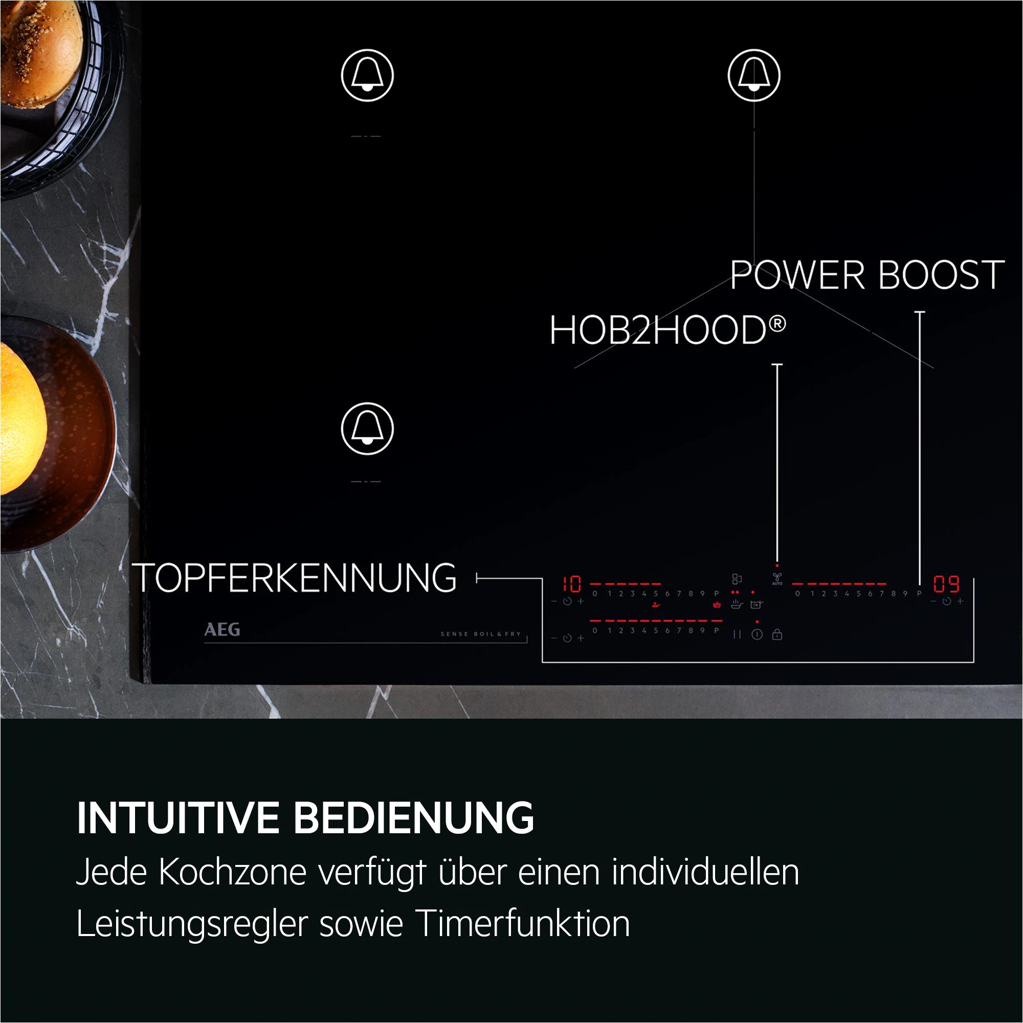 AEG Backofen-Set HH24BSISML, mit 1-fach-Teleskopauszug, Aqua Clean