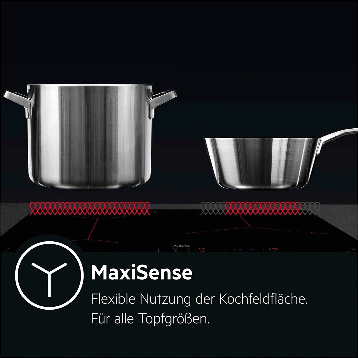 AEG Induktions-Kochfeld IKE64441XB, mit Hob²Hood - Funktion