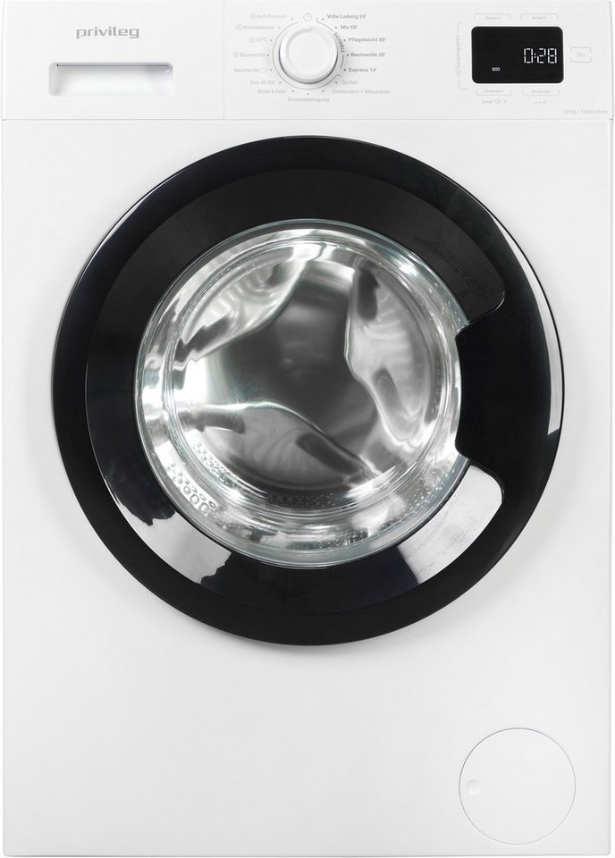 Privileg Waschmaschine MY TIME PWF 1074A MY TIME DE, 10 kg, 1400 U/min, Quick Cy