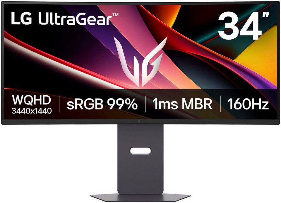 LG 34G600A Curved-Gaming-Monitor (86 cm/34 ", 3440 x 1440 px, UWQHD, 1 ms Reakti