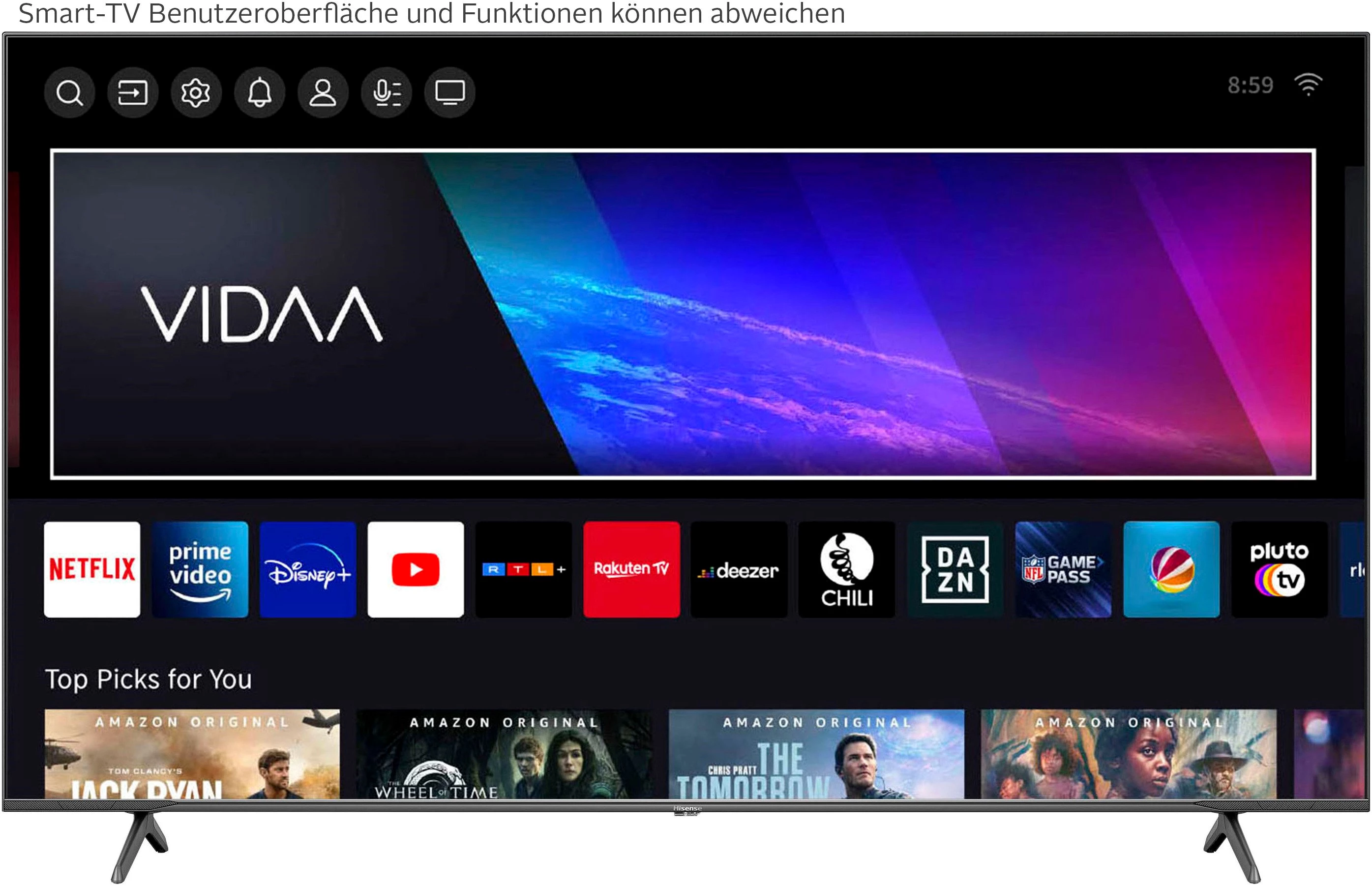 Hisense 75E77NQ PRO QLED-Fernseher (189 cm/75 Zoll, 4K Ultra HD, Smart-TV, 4K UHD, QLED)