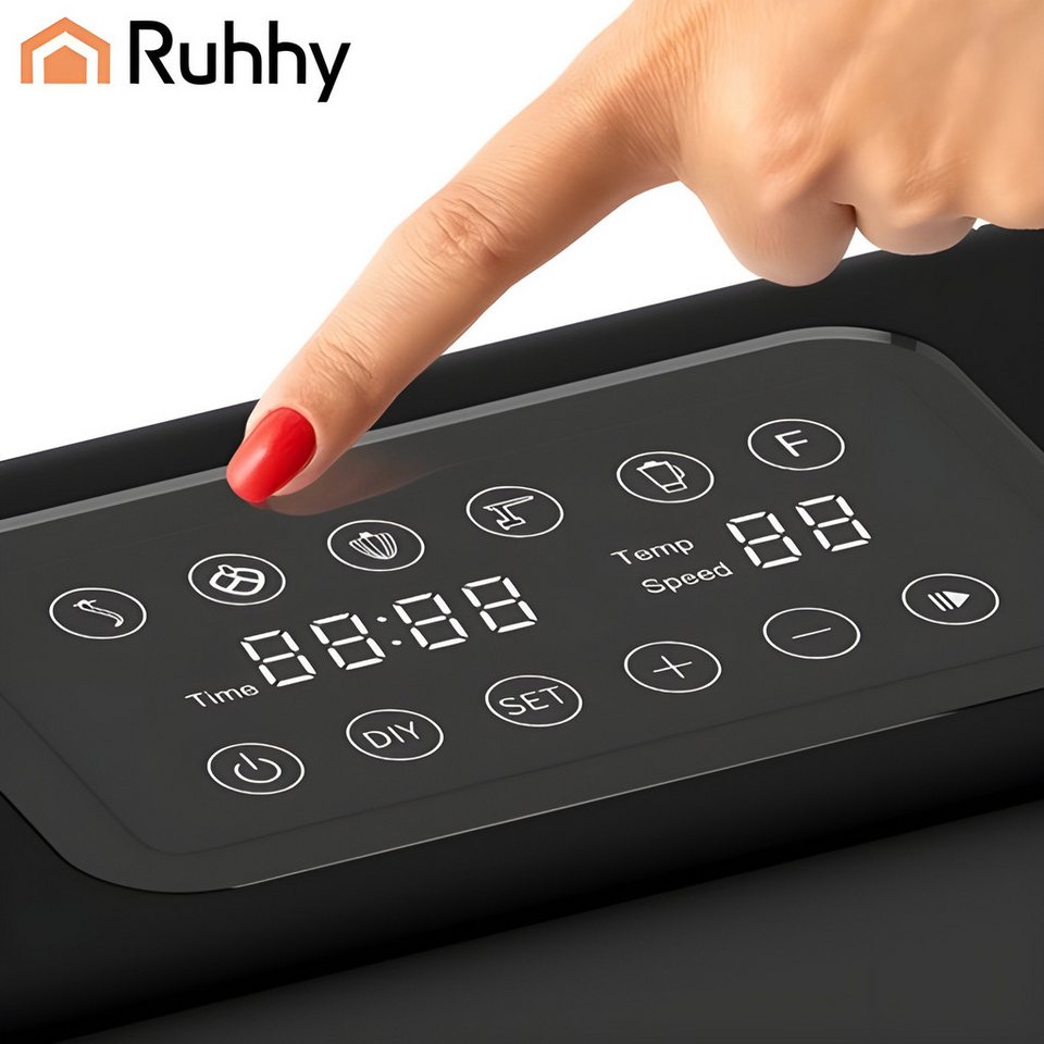 Ruhhy Küchenmaschine RUHHY Planeten-Küchenmaschine mit beheizter Schüssel, 2000