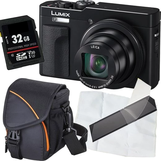 Panasonic DC-TZ99 schwarz Digitalkamera Set Angebot Kompaktkamera