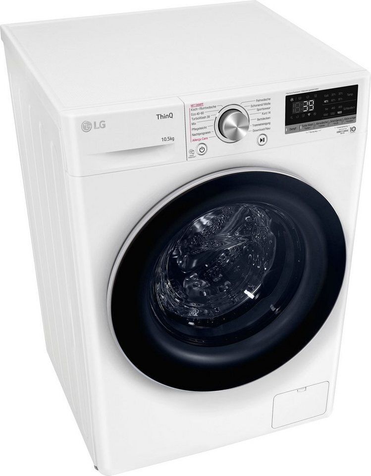 LG Waschmaschine F6WV710P1, 10,5 kg, 1600 U/min, TurboWash® - Waschen in nur 39