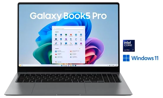 Samsung Book5 Pro 16  Intel Core Ultra 7 16GB+512GB AMOLED 2X-Display Notebook (40,64 cm/16 Zoll
