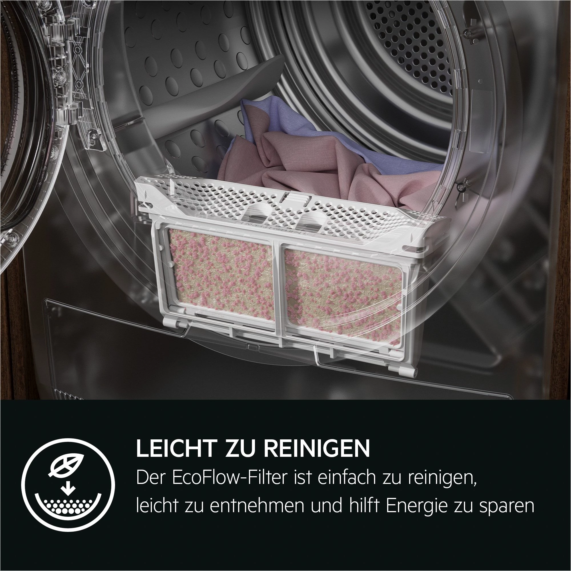AEG Wärmepumpentrockner Serie 9000 TR9T75680, 3D-Scan-Restfeuchteermittlung