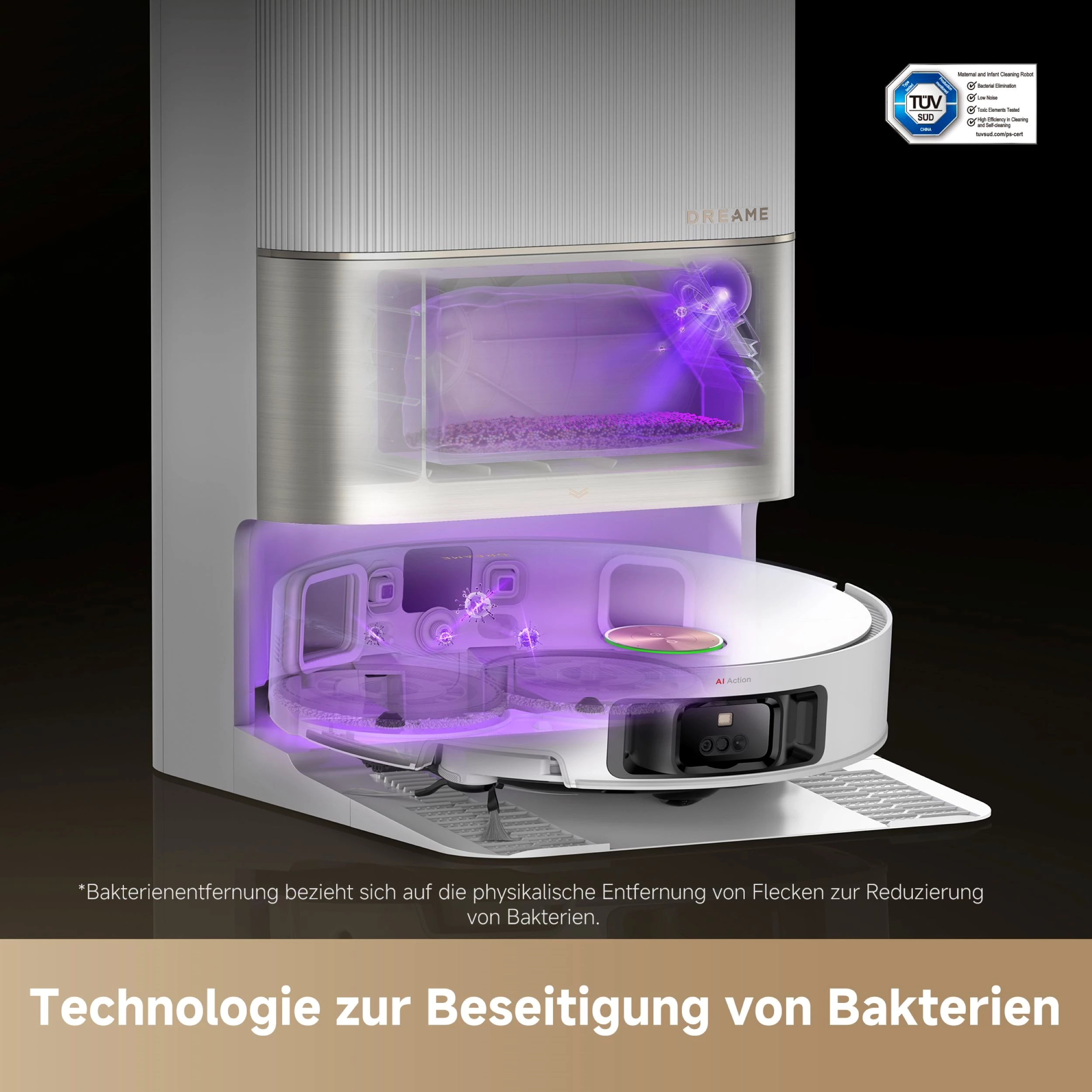 Dreame Nass-Trocken-Saugroboter Dreame X50 Ultra Complete mit Wischfunktion, 20.000 Pa Saugkraft