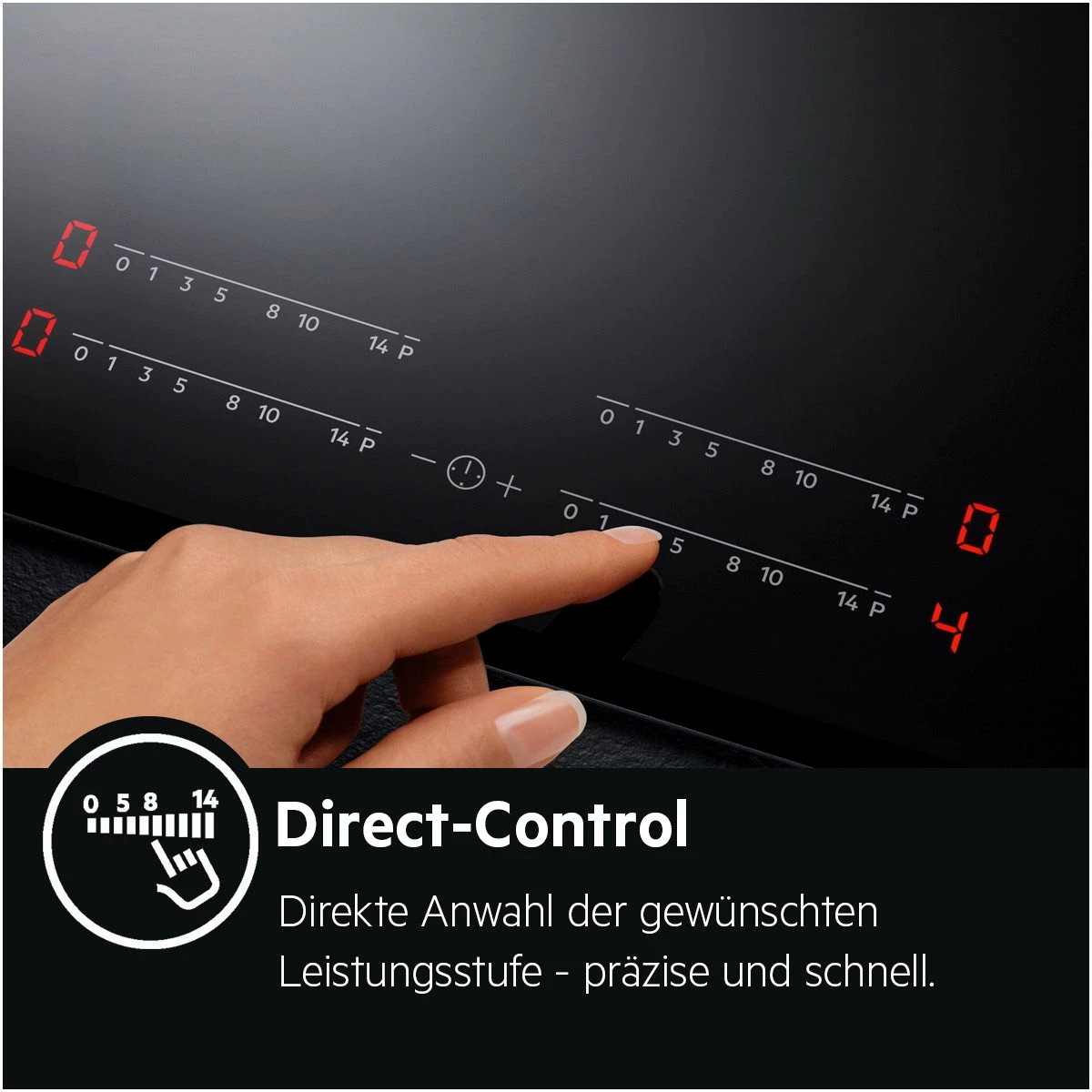 AEG Induktions-Standherd CIB6499APB, mit Teleskopauszug nachrüstbar, Bridge-Funktion