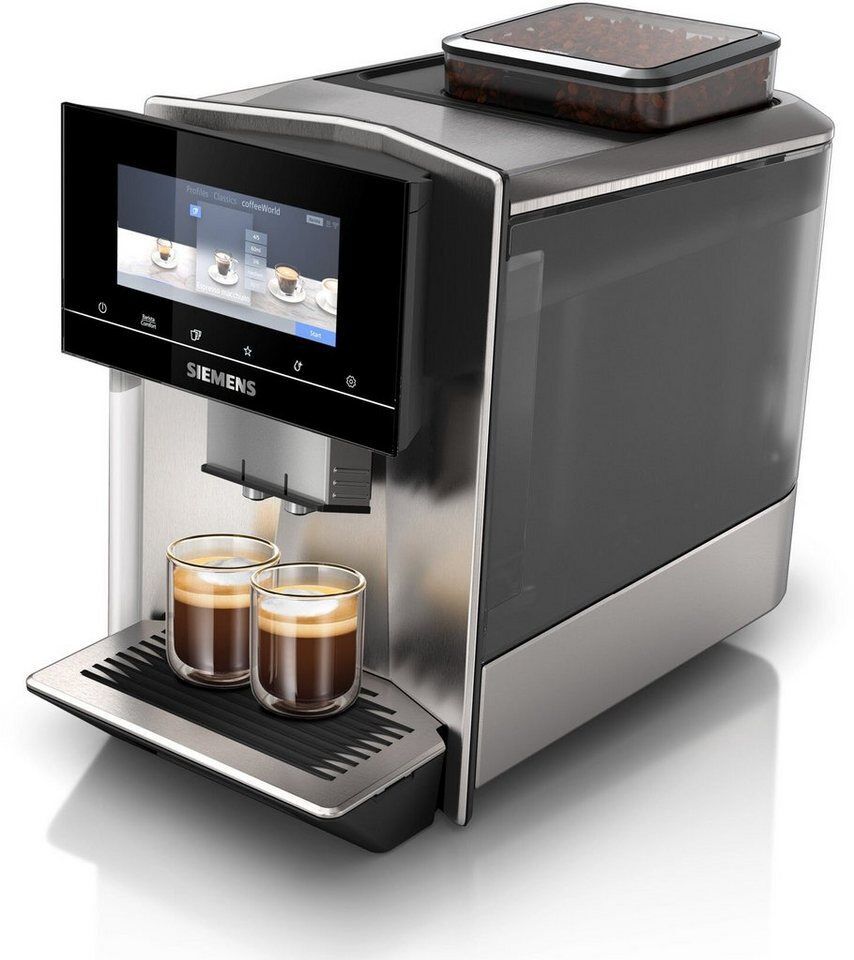 SIEMENS Kaffeevollautomat EQ900 TQ903D43, intuitives 6,8" TFT-Display, Geräuschr