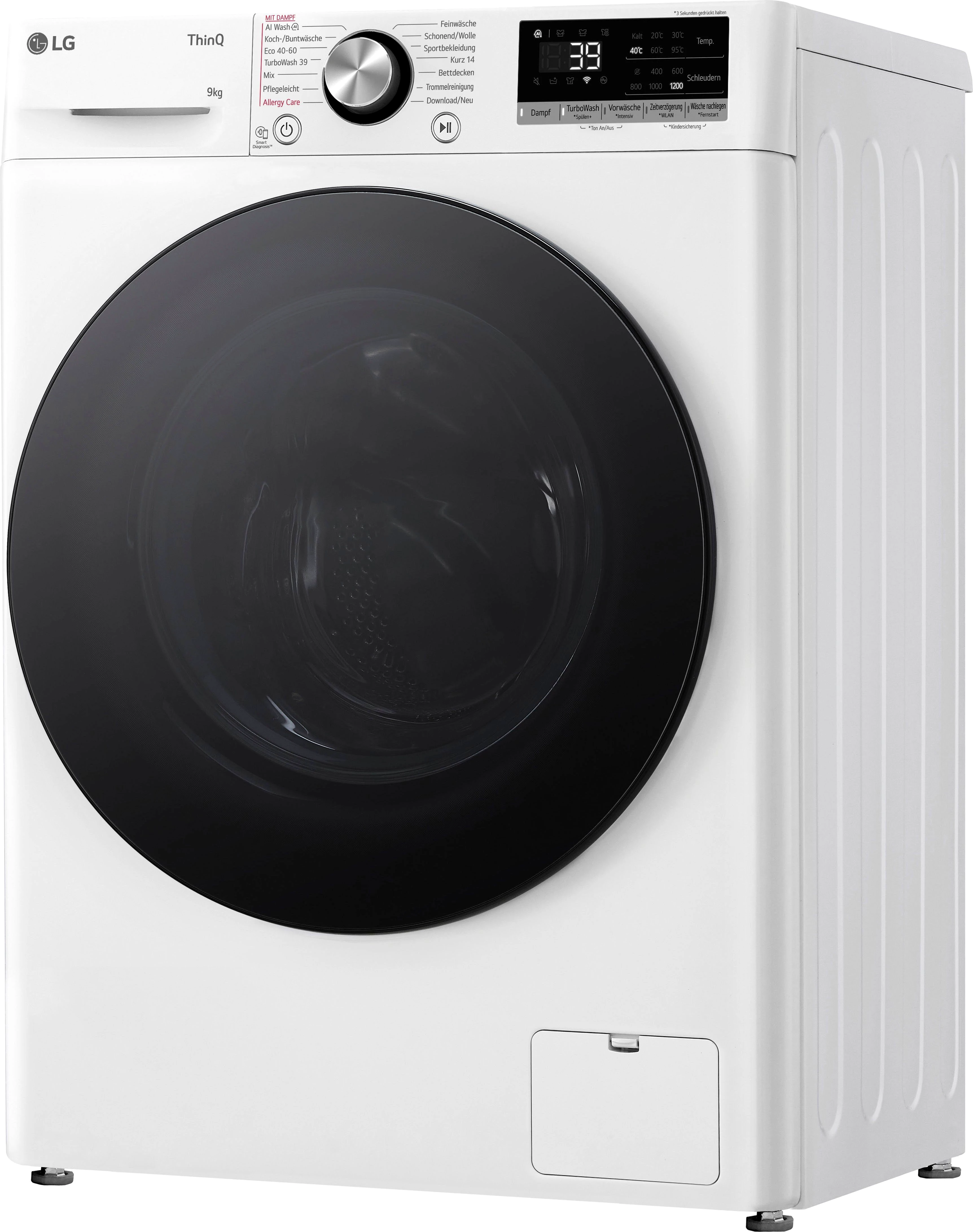 LG Waschmaschine F2V7SLIM9, 9 kg, 1200 U/min, Raumsparer: nur 53,5 cm tief