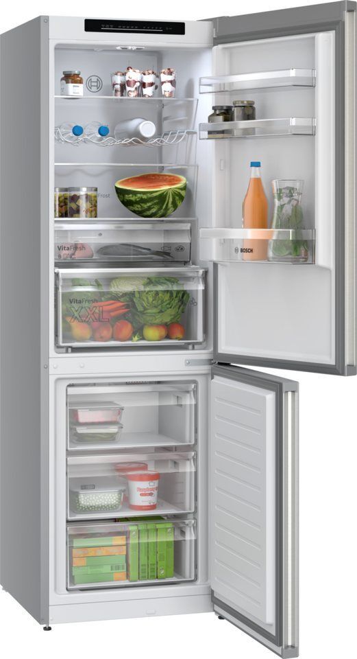 BOSCH Kühl-/Gefrierkombination Serie 4 KGN362LAF, 186 cm hoch, 60 cm breit