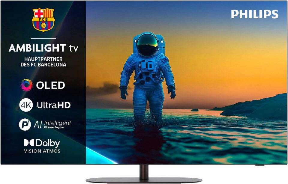 Philips 48OLED810/12 OLED-Fernseher (121 cm/48 Zoll, 4K Ultra HD, Google TV, Sma