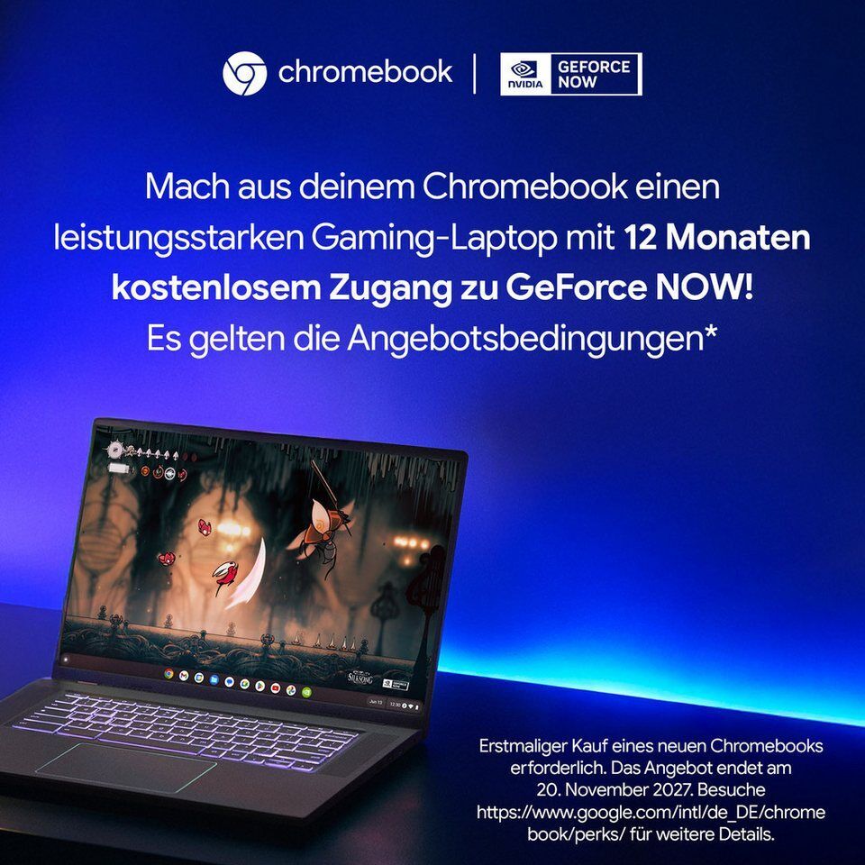 HP 14b-cd0011ng Chromebook (35,6 cm/14 Zoll, Intel N100, UHD Graphics, 128 GB SS